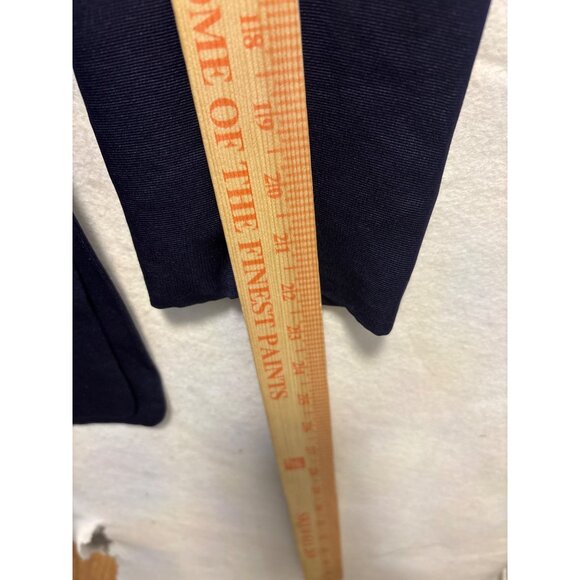 Ann Taylor Womens Button-Front Silk Blouse Size 8 Navy Blue - Picture 7 of 10